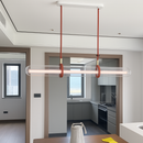 suspension en cuir et verre led design minimaliste et luxueux