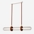 suspension en cuir et verre led design minimaliste et luxueux