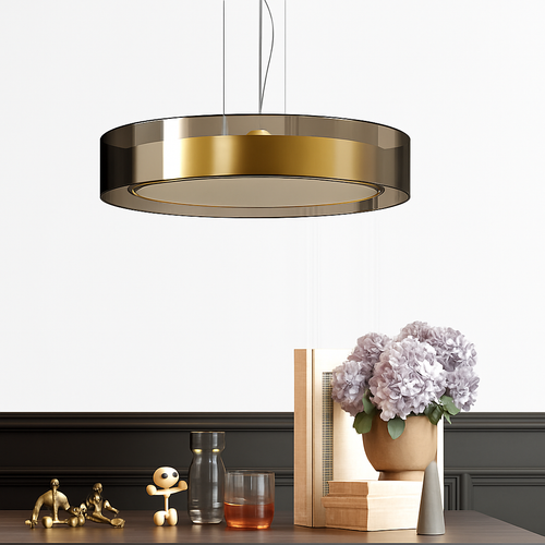 Post-modern copper pendant luxury decorative light nordic minimalist style - vue 2 sur 12