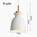 Coloured metal pendant light in various nordic shapes