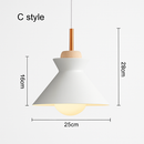 Coloured metal pendant light in various nordic shapes