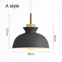 Coloured metal pendant light in various nordic shapes