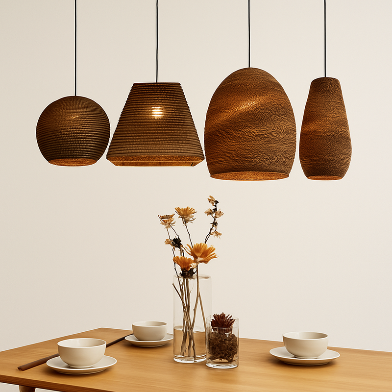 Suspension en papier carton (différentes formes)