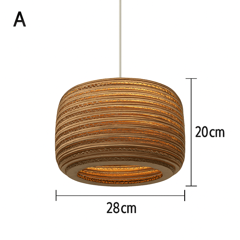 Suspension en papier carton (différentes formes)