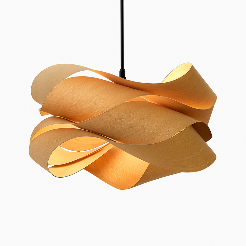 suspension en peau de bois créative d'asie du sud-est moderne et simple