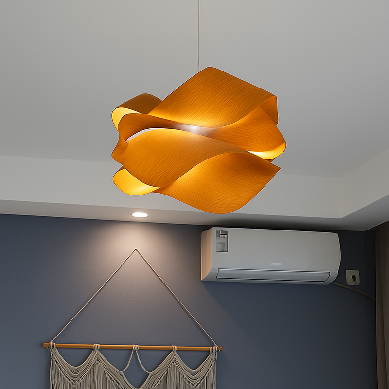 suspension en peau de bois créative d'asie du sud-est moderne et simple