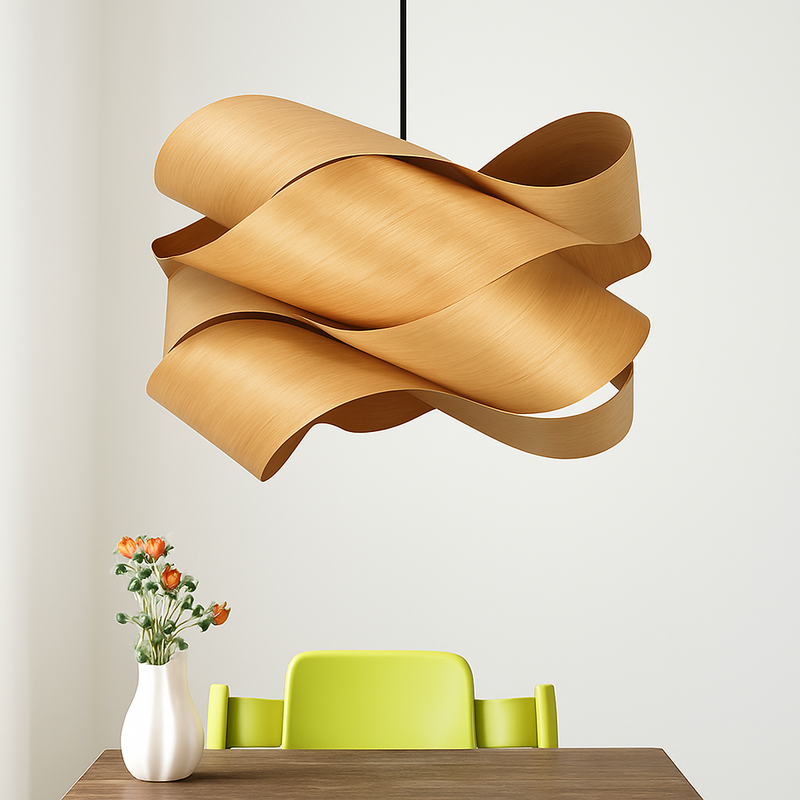 suspension en peau de bois créative d'asie du sud-est moderne et simple