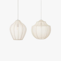 Suspension en tissu moderne lanterne LED pour salon salle à manger chambre intérieure Loft Wabi Sabi