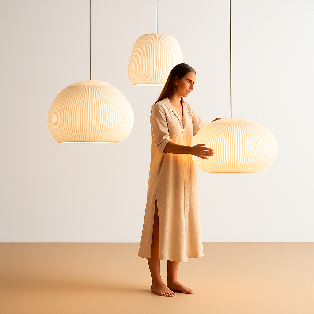 suspension en tissu tricoté style nordique pour intérieur élégant - vue 2 sur 12