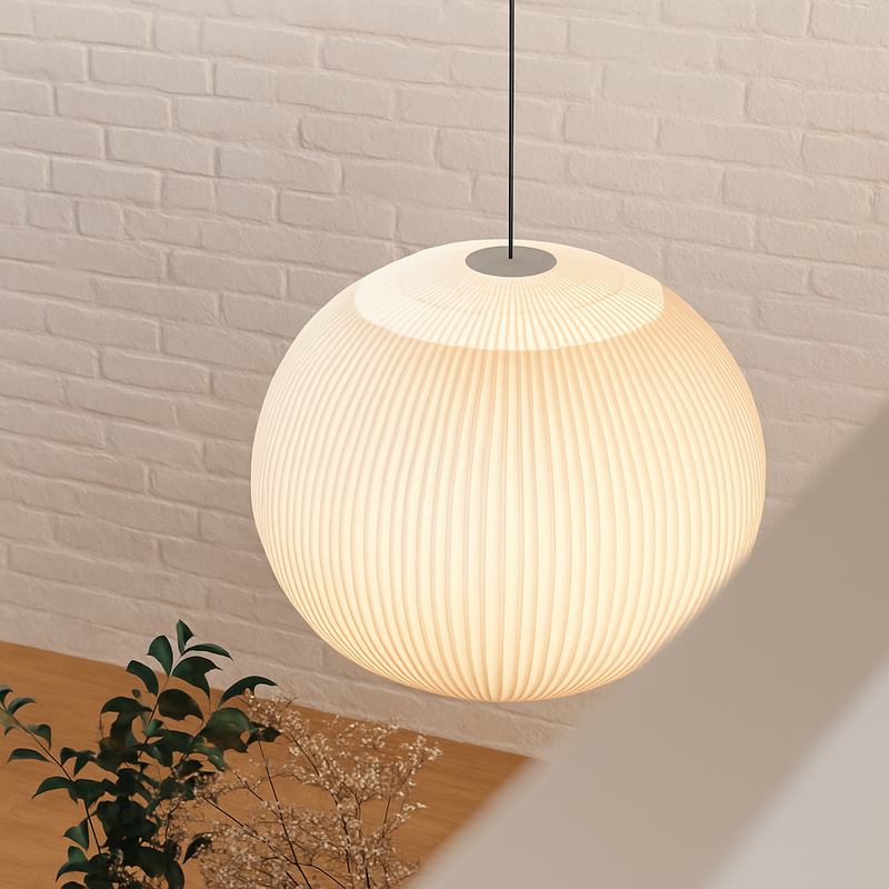 suspension en tissu tricoté style nordique pour intérieur élégant