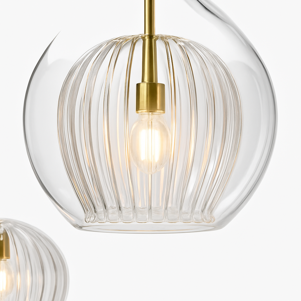 Suspension en verre au design industriel Simple et moderne - vue 7 sur 15