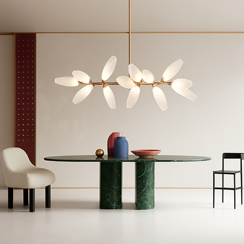 suspension en verre moderne pour décoration intérieure élégante