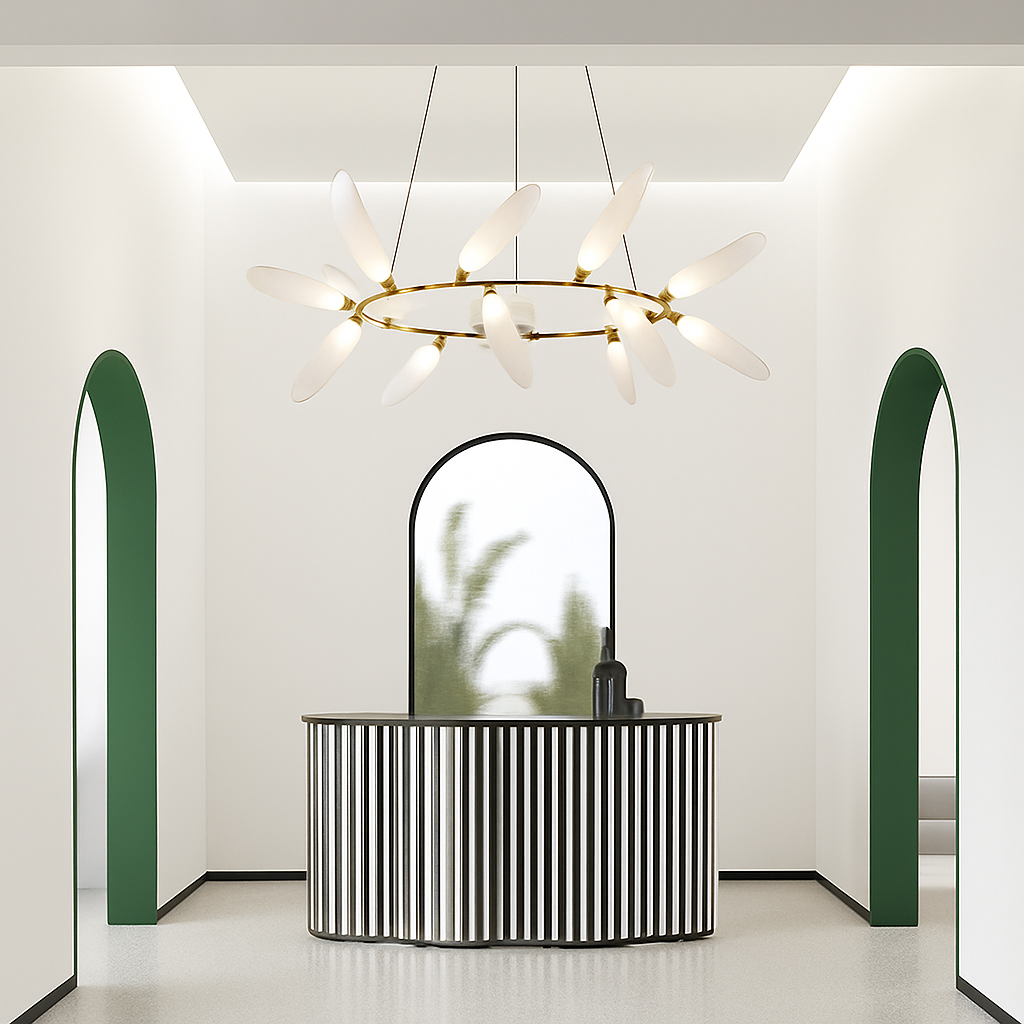 suspension en verre moderne pour décoration intérieure élégante - vue 4 sur 12