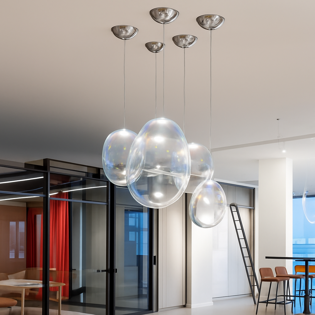 suspension en verre nordique pour décoration intérieure élégante - vue 5 sur 10