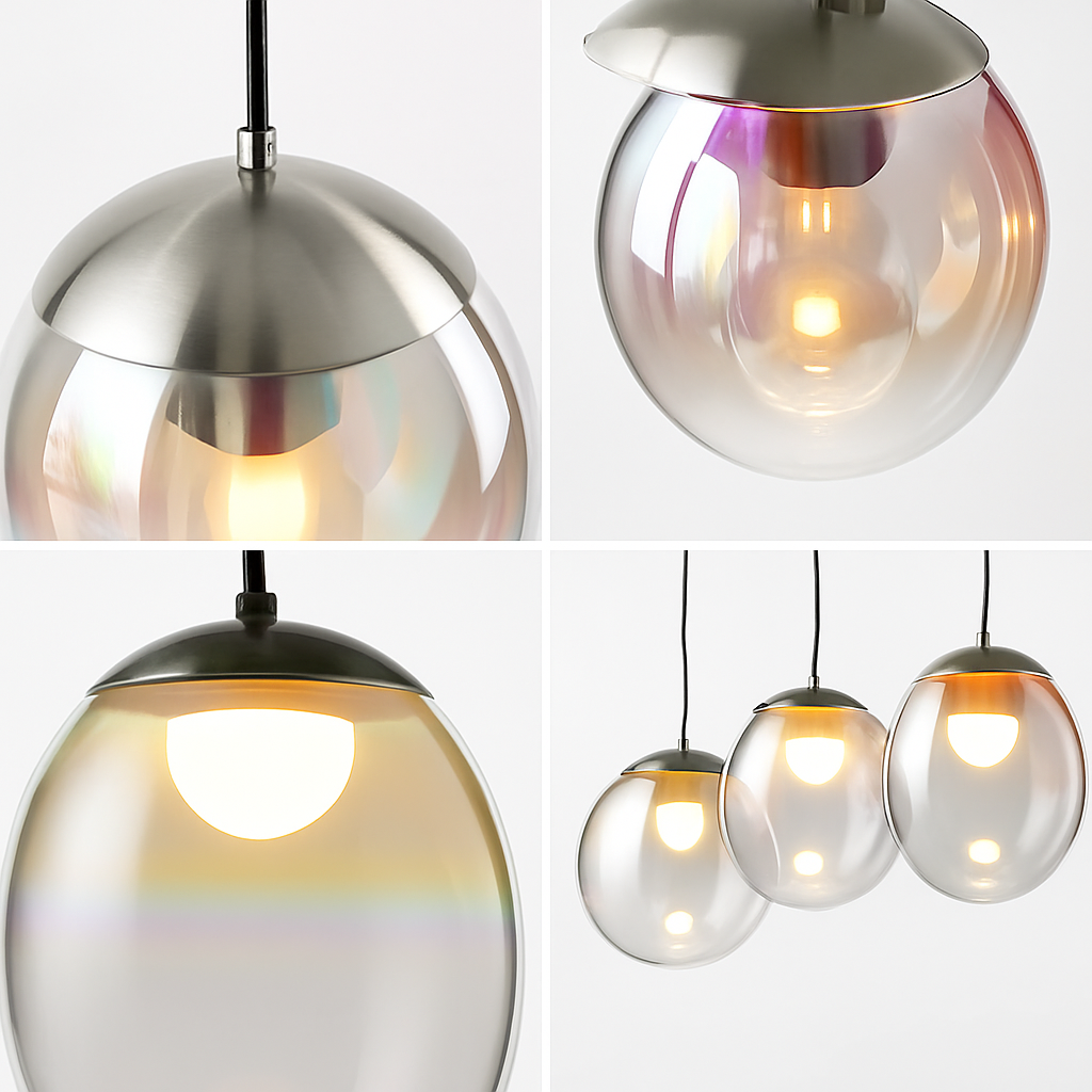 suspension en verre nordique pour décoration intérieure élégante - vue 7 sur 10