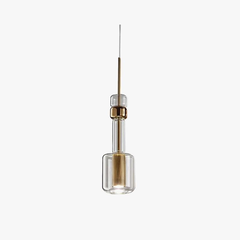 Suspension en verre transparent au design moderne