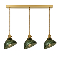 Suspension en verre vert scandinave