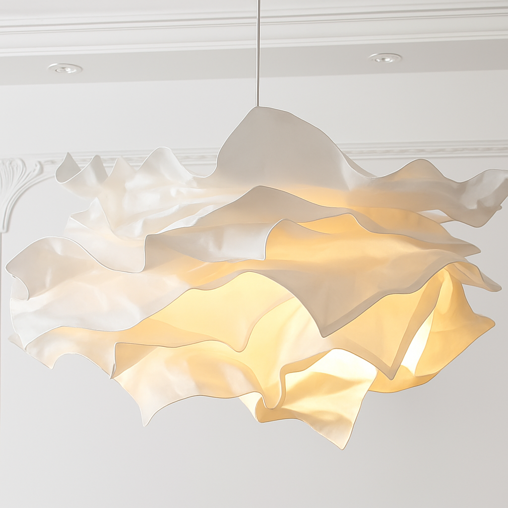 Suspension faites à la main pour éclairage de magasin de tissu de Restaurant lampe suspendue en papier blanc pour Luminaire de plafond E27 - vue 6 sur 9
