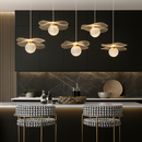 Suspension feuille lotus personnalisée LED cristal
