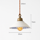 Loft style vintage flower pendant lamp in ceramic