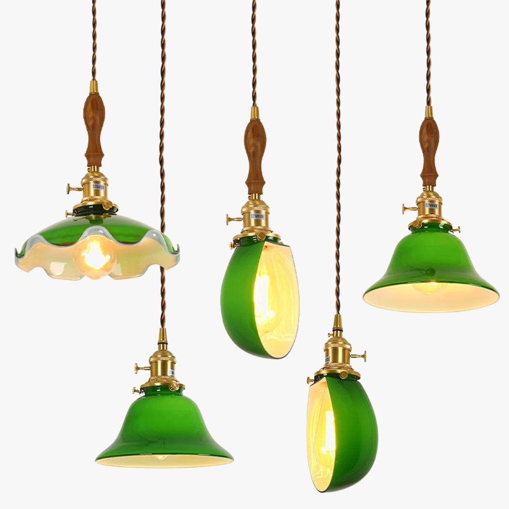 suspension industrielle vintage en cuivre et verre pour loft