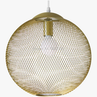 suspension industrielle vintage led en fer doré