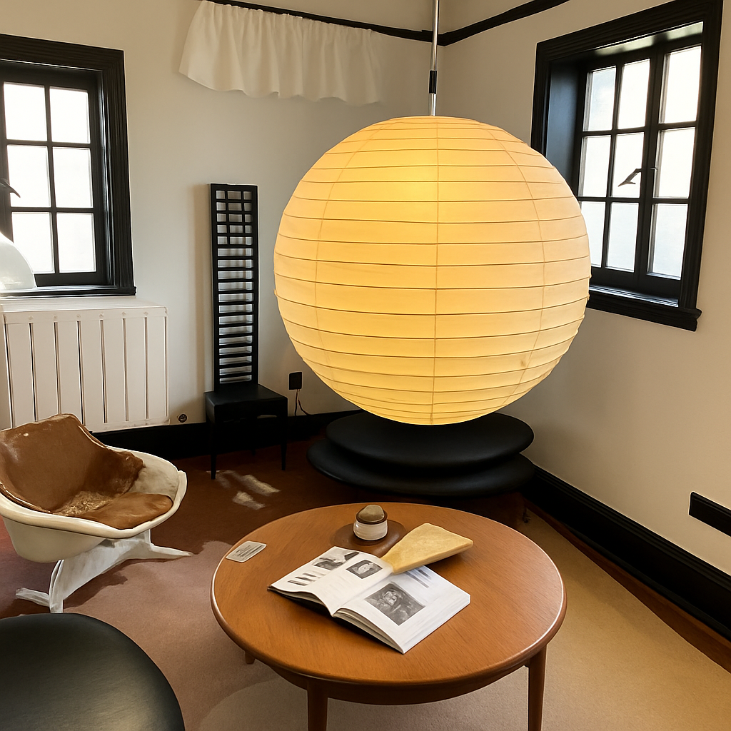 suspension japonaise en papier de riz style wabi sabi décoratif - vue 6 sur 10