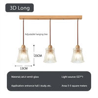 suspension japonaise moderne en bois et verre luminaire design