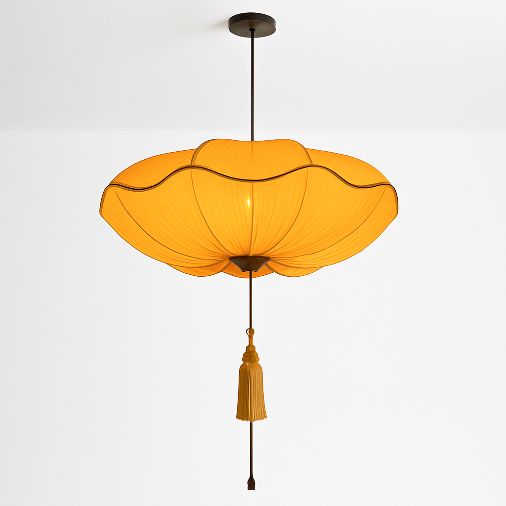 Suspension Lanterne chinoise suspendue en tissu fait à la main - vue 5 sur 10