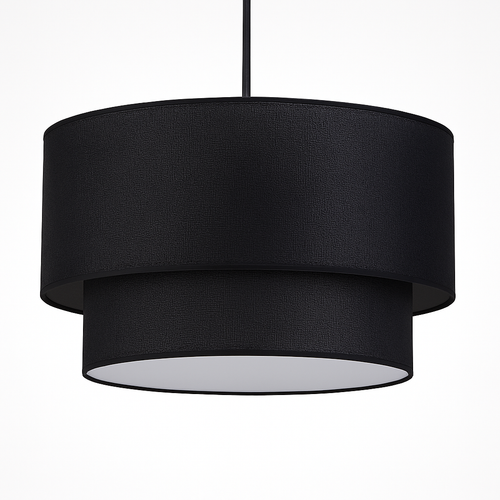 Suspension LED cylindrique en tissu Foyer