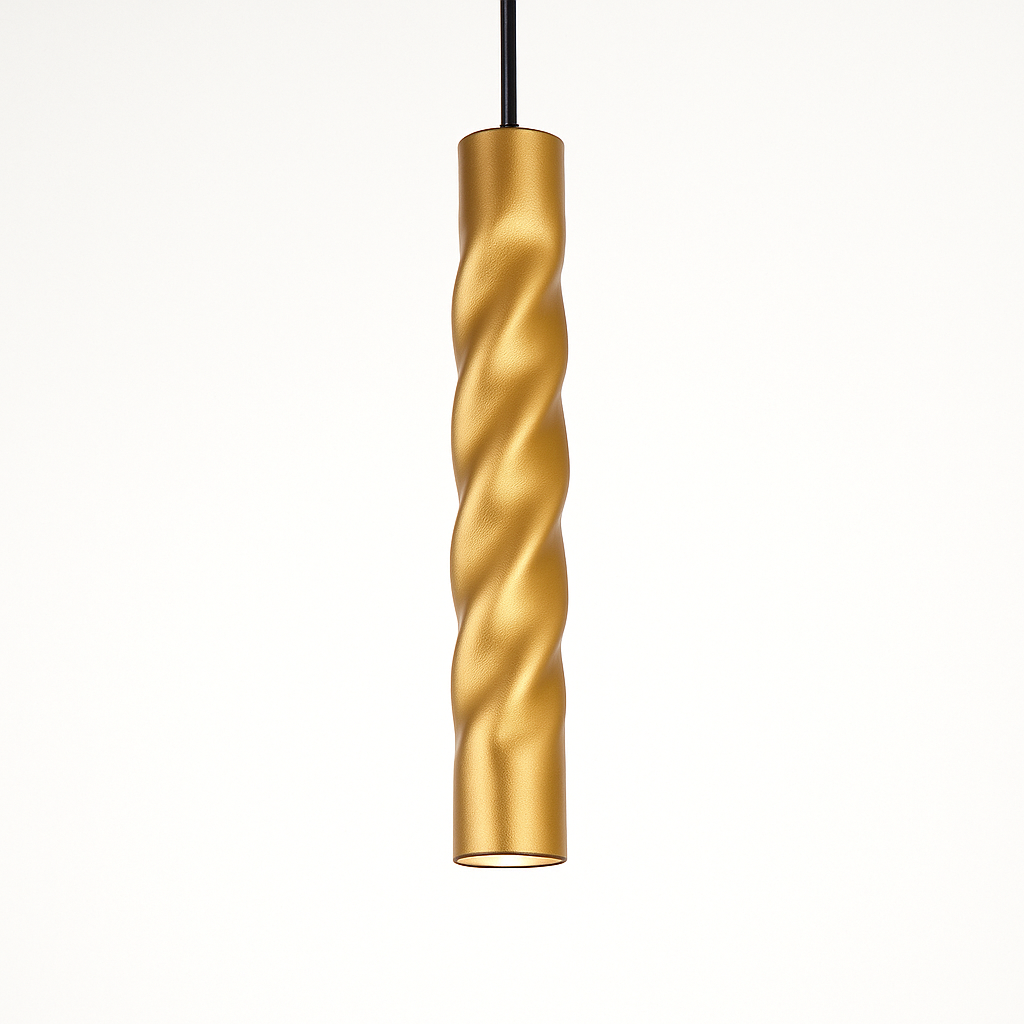 Suspension LED design cylindrique en spirale Pipe - vue 8 sur 7