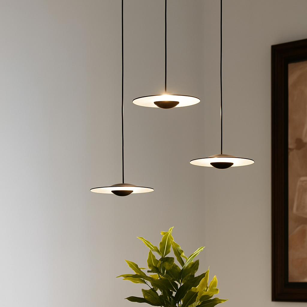 suspension led design nordique grain de bois luminaire suspendu décoratif - vue 5 sur 7