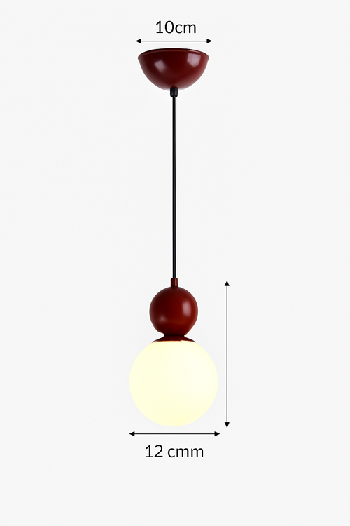 Minimalist Nordic design LED pendant light macaron shape - vue 12 sur 30