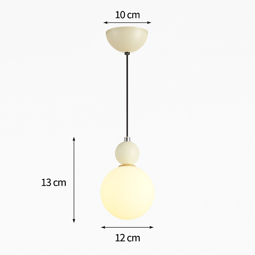 Minimalist Nordic design LED pendant light macaron shape - vue 14 sur 30