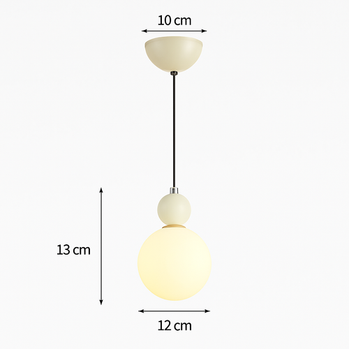 Minimalist Nordic design LED pendant light macaron shape - vue 15 sur 30