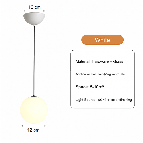 Minimalist Nordic design LED pendant light macaron shape