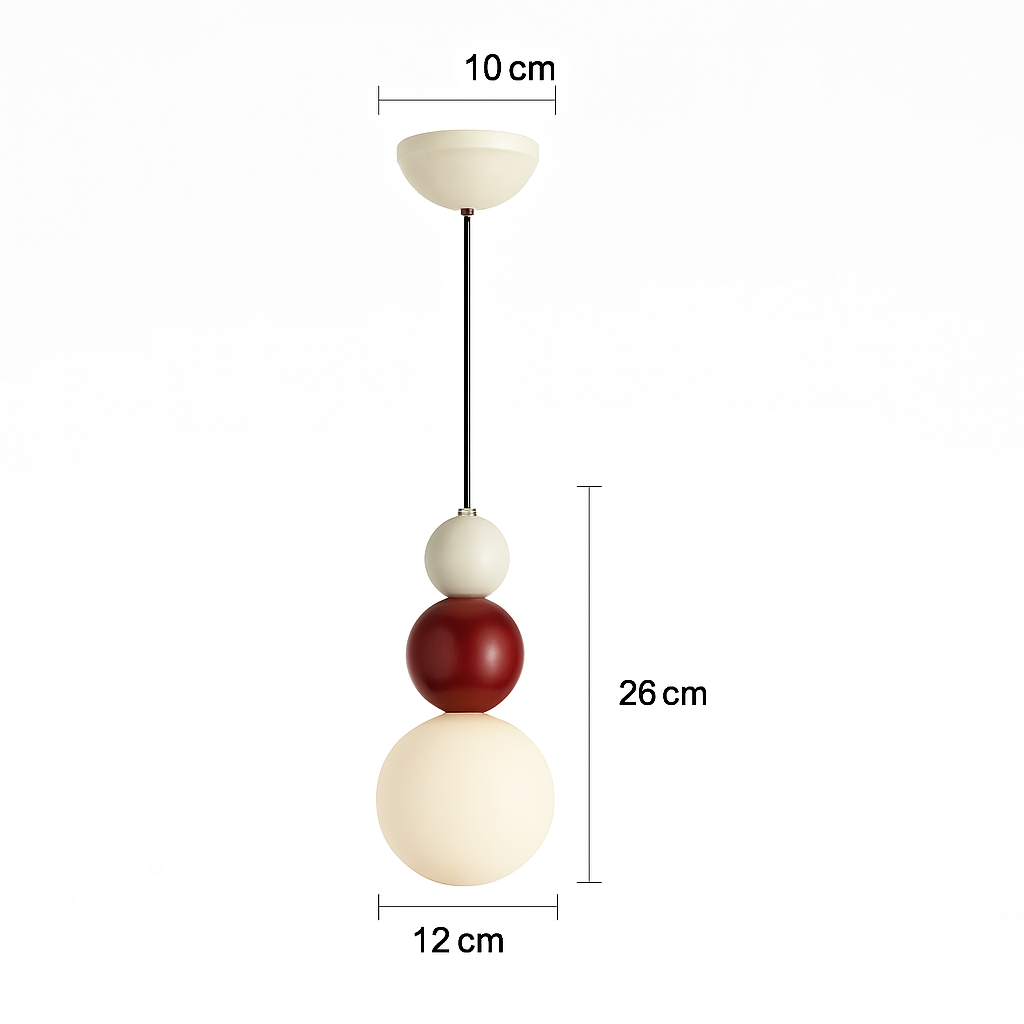 Minimalist Nordic design LED pendant light macaron shape - vue 17 sur 30