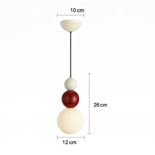 Minimalist Nordic design LED pendant light macaron shape - vue 18 sur 30