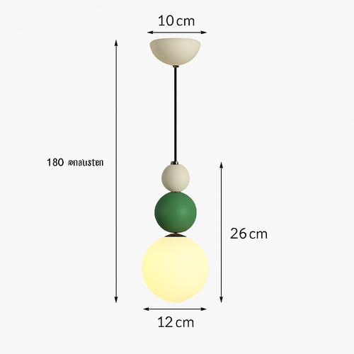 Minimalist Nordic design LED pendant light macaron shape - vue 19 sur 30