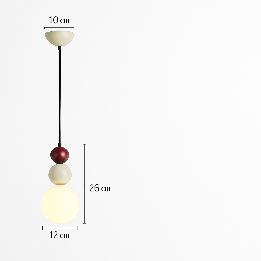 Minimalist Nordic design LED pendant light macaron shape - vue 20 sur 30
