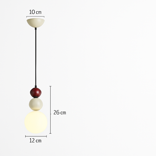 Minimalist Nordic design LED pendant light macaron shape - vue 21 sur 30