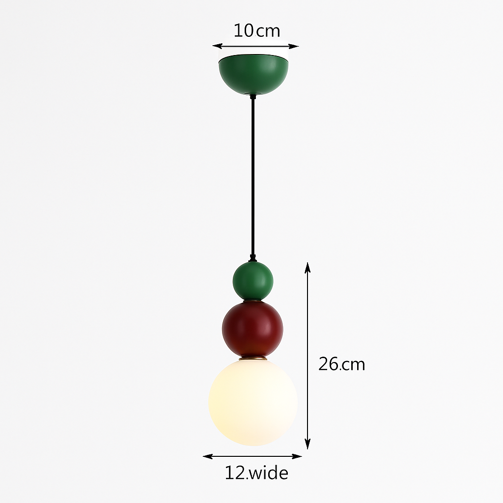 Minimalist Nordic design LED pendant light macaron shape - vue 21 sur 30