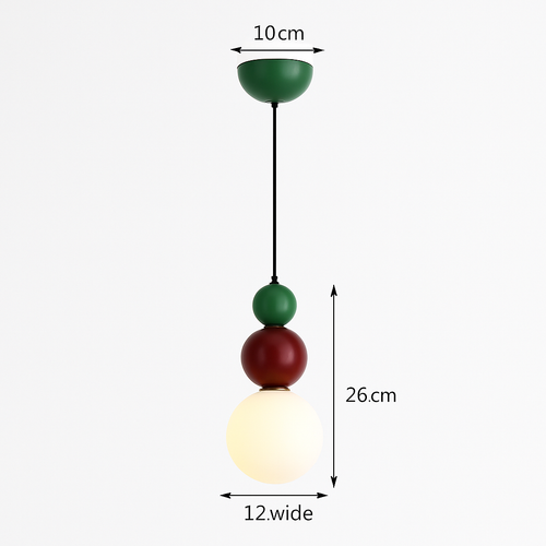 Minimalist Nordic design LED pendant light macaron shape - vue 22 sur 30