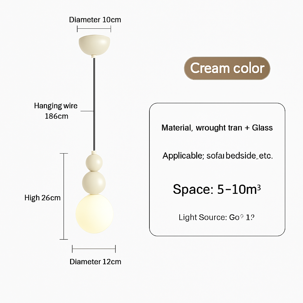 Minimalist Nordic design LED pendant light macaron shape - vue 23 sur 30