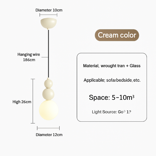 Minimalist Nordic design LED pendant light macaron shape - vue 24 sur 30