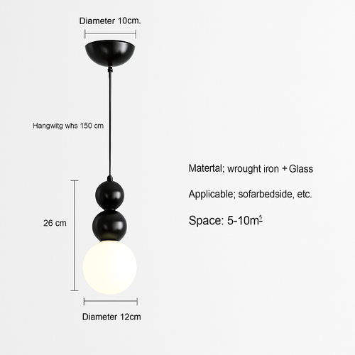 Minimalist Nordic design LED pendant light macaron shape - vue 25 sur 30