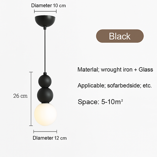 Minimalist Nordic design LED pendant light macaron shape - vue 28 sur 30