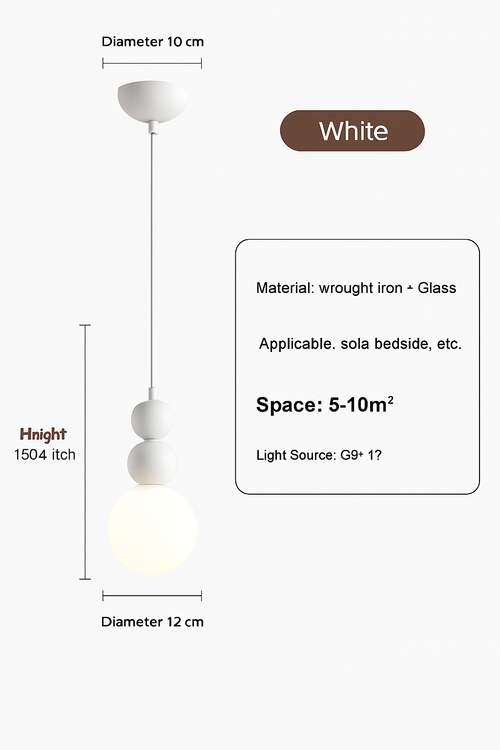 Minimalist Nordic design LED pendant light macaron shape - vue 30 sur 30