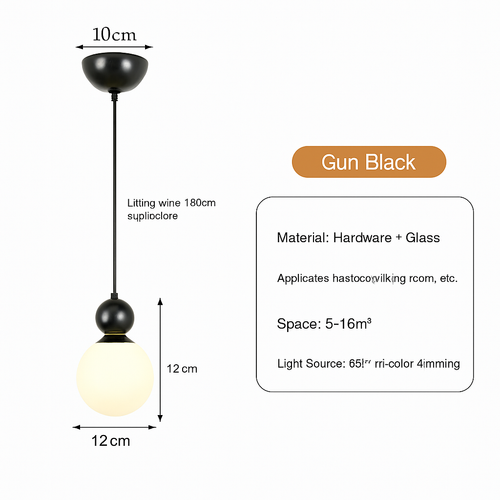 Minimalist Nordic design LED pendant light macaron shape - vue 10 sur 30