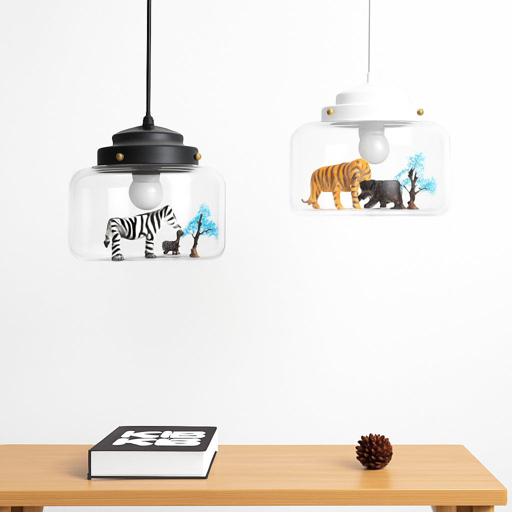 suspension led dessin animé nordique animaux mignons cadeau décoratif - vue 5 sur 16